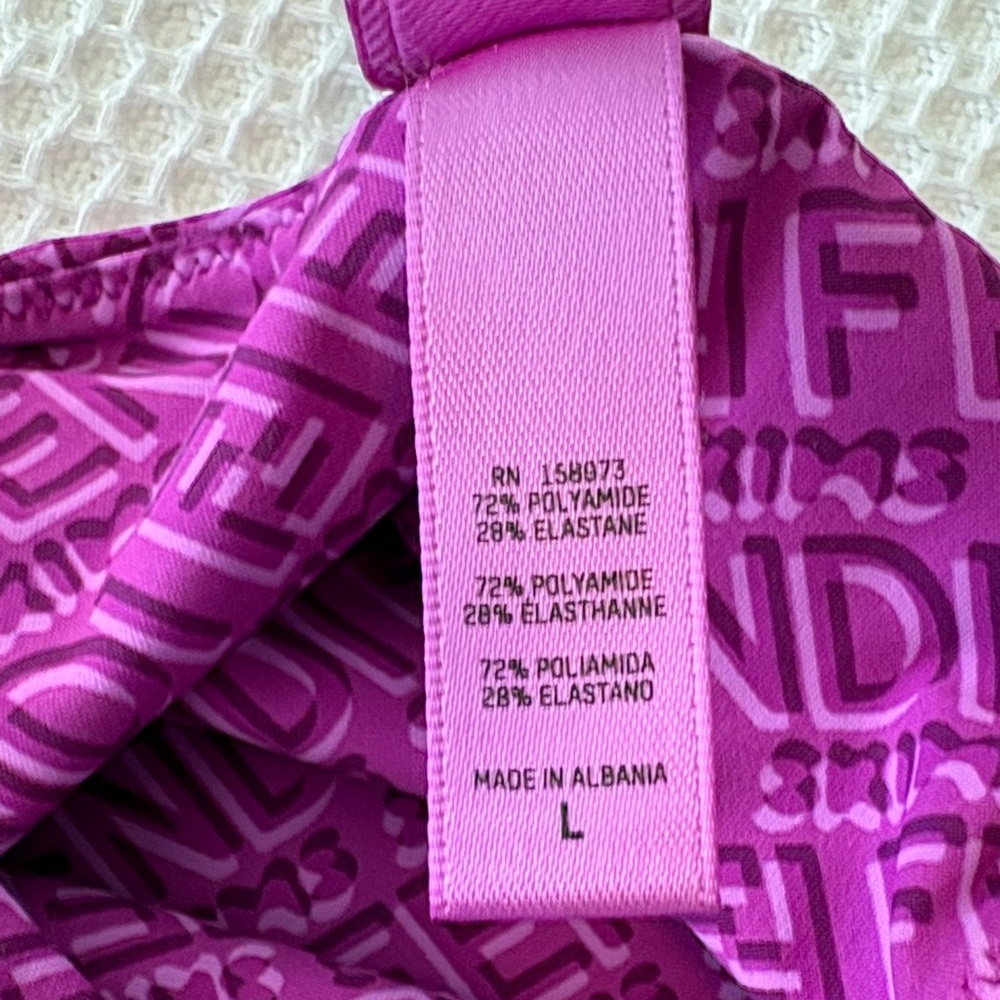 Fendi x Skims Collab Bodysuit Colorado Purple Womens Large One piece - Picture 4 of 11